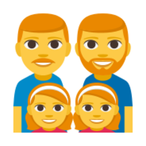 👨‍👨‍👧‍👧 Emoji Domain EmojiOne rendering
