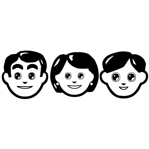 👨‍👩‍👦 Emoji Domain black and white Symbola rendering