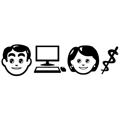 👨‍💻👩‍⚕ Emoji Domain black and white Symbola rendering