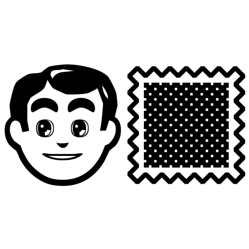 👨🏾 Emoji Domain black and white Symbola rendering