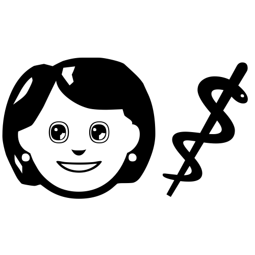 👩‍⚕ Emoji Domain black and white Symbola rendering