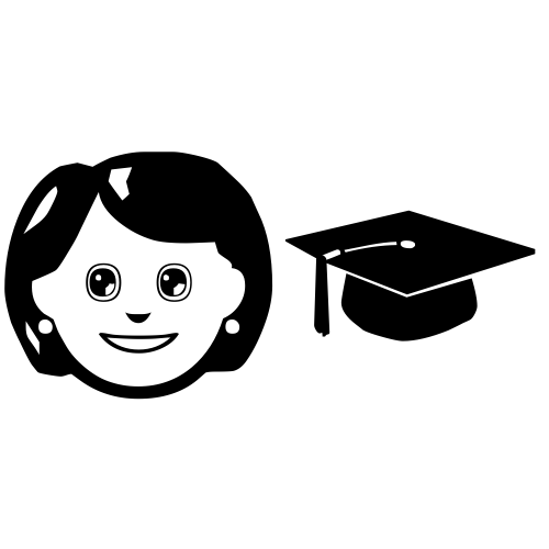 👩‍🎓 Emoji Domain black and white Symbola rendering