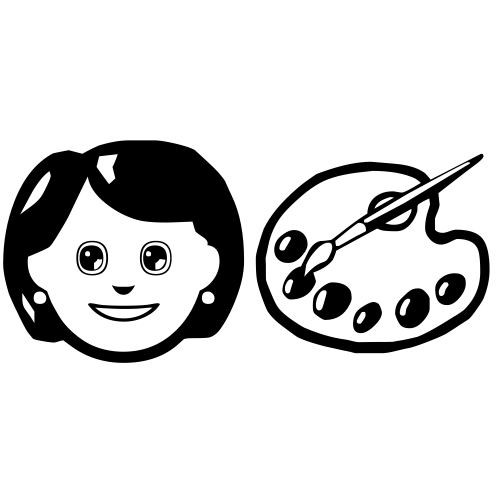 👩‍🎨 Emoji Domain black and white Symbola rendering