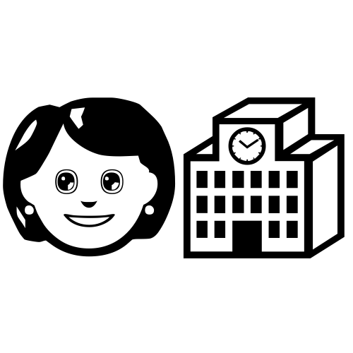 👩‍🏫 Emoji Domain black and white Symbola rendering