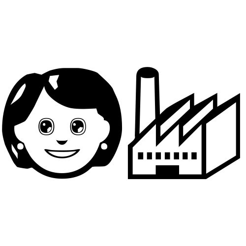👩‍🏭 Emoji Domain black and white Symbola rendering
