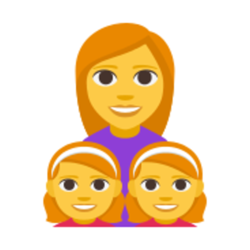 👩‍👧‍👧 Emoji Domain EmojiOne rendering