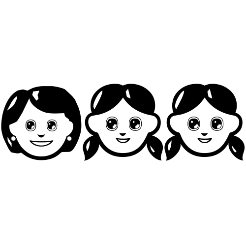 👩‍👧‍👧 Emoji Domain black and white Symbola rendering
