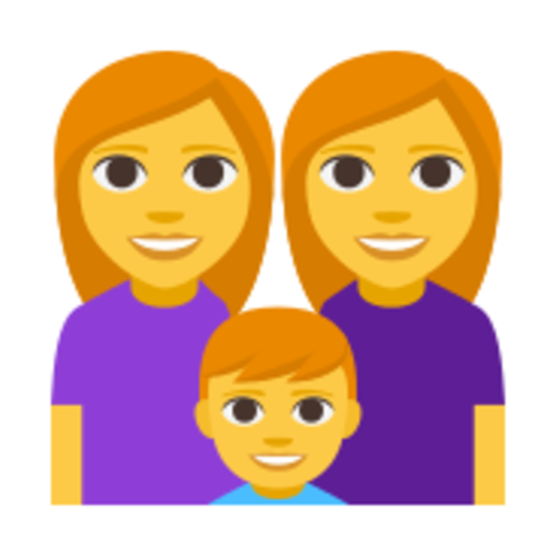 👩‍👩‍👦 Emoji Domain EmojiOne rendering