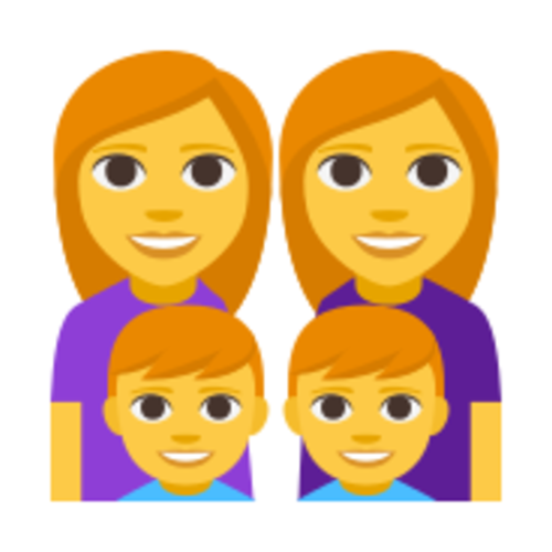 👩‍👩‍👦‍👦 Emoji Domain EmojiOne rendering