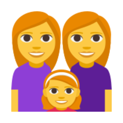 👩‍👩‍👧 Emoji Domain EmojiOne rendering