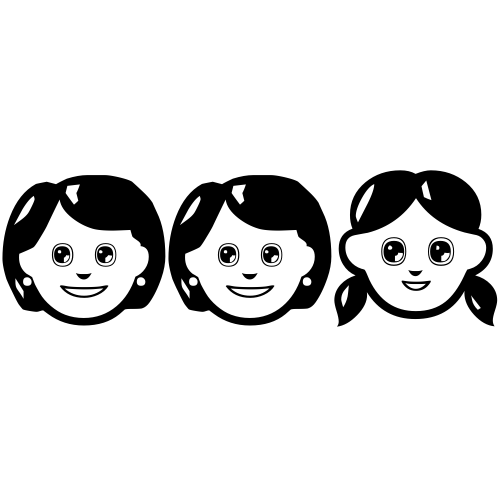 👩‍👩‍👧 Emoji Domain black and white Symbola rendering
