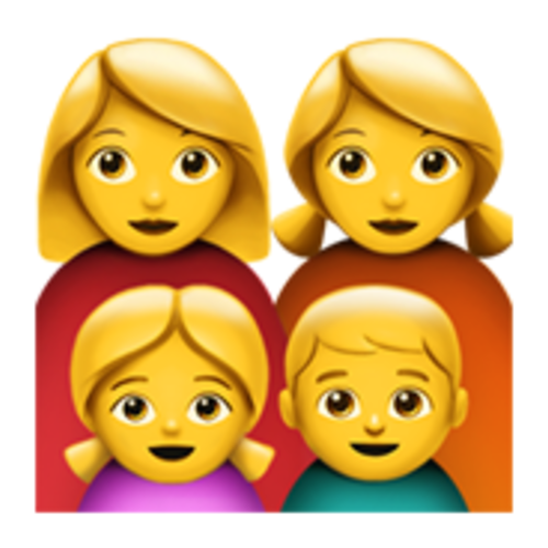 👩‍👩‍👧‍👦 Emoji Domain iOS rendering
