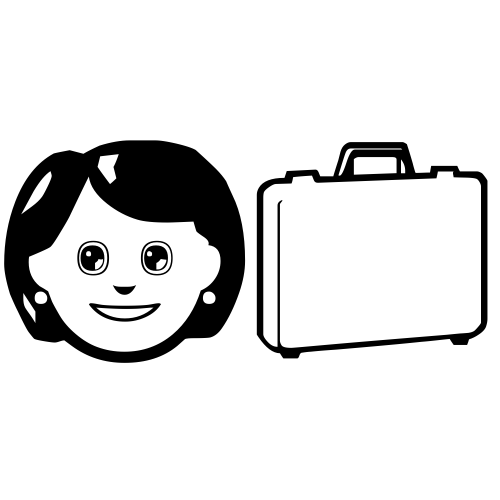 👩‍💼 Emoji Domain black and white Symbola rendering