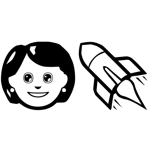 👩‍🚀 Emoji Domain black and white Symbola rendering