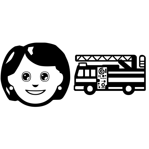 👩‍🚒 Emoji Domain black and white Symbola rendering