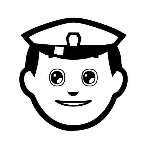 👮 Emoji Domain black and white Symbola rendering