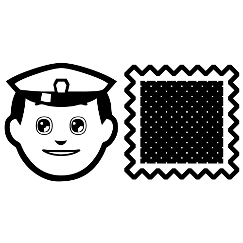 👮🏿 Emoji Domain black and white Symbola rendering
