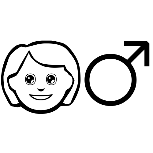 👱‍♂ Emoji Domain black and white Symbola rendering