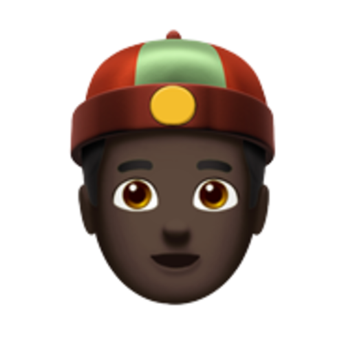 👲🏿 Emoji Domain iOS rendering