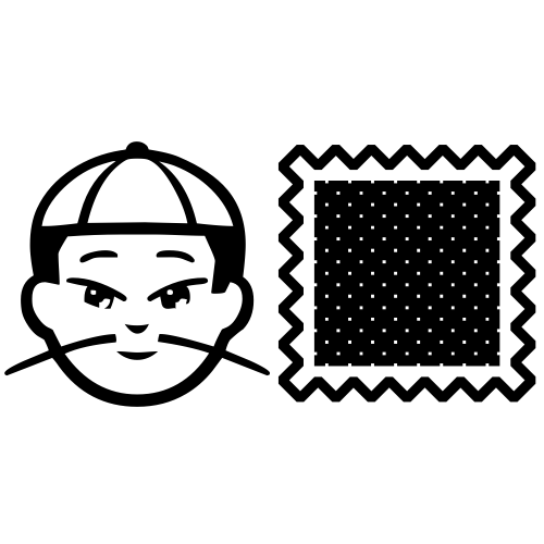 👲🏿 Emoji Domain black and white Symbola rendering