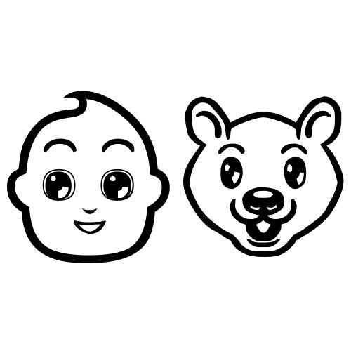 👶🐻 Emoji Domain black and white Symbola rendering