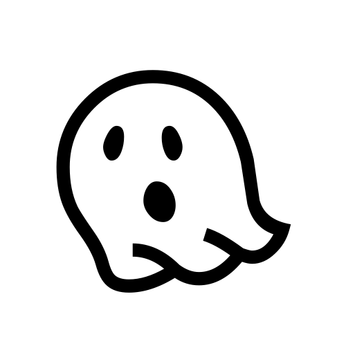 👻 Emoji Domain black and white Symbola rendering