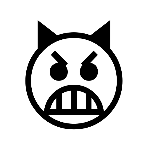 👿 Emoji Domain black and white Symbola rendering