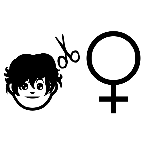 💇‍♀ Emoji Domain black and white Symbola rendering