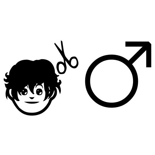 💇‍♂ Emoji Domain black and white Symbola rendering