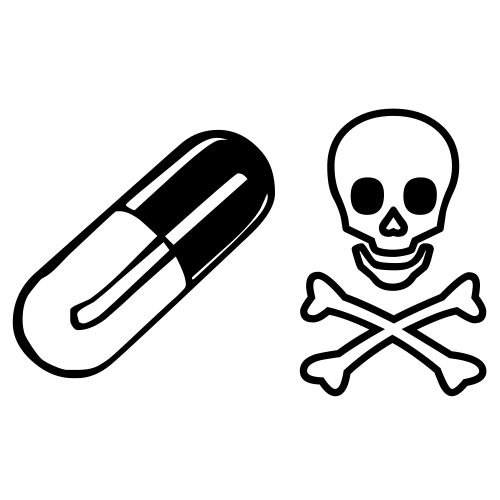 💊☠ Emoji Domain black and white Symbola rendering