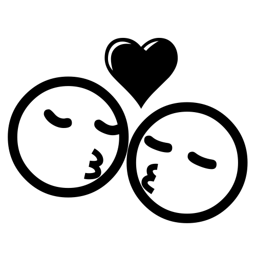 💑 Emoji Domain black and white Symbola rendering