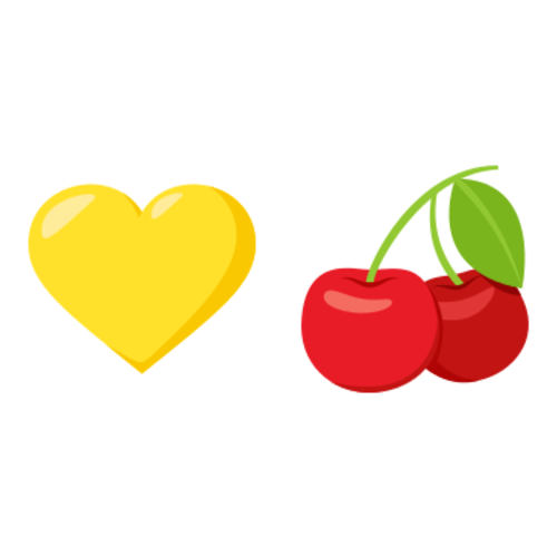 💛🍒 Emoji Domain EmojiOne rendering