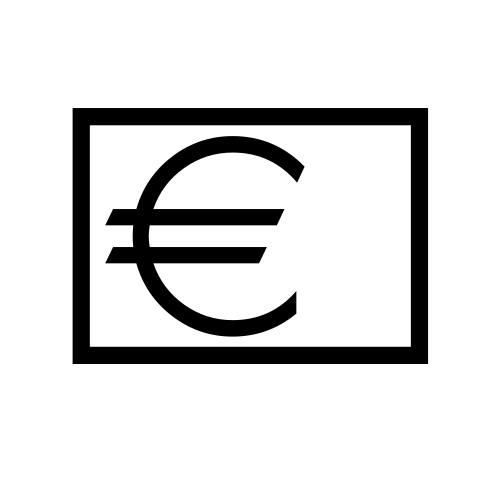 💶 Emoji Domain black and white Symbola rendering