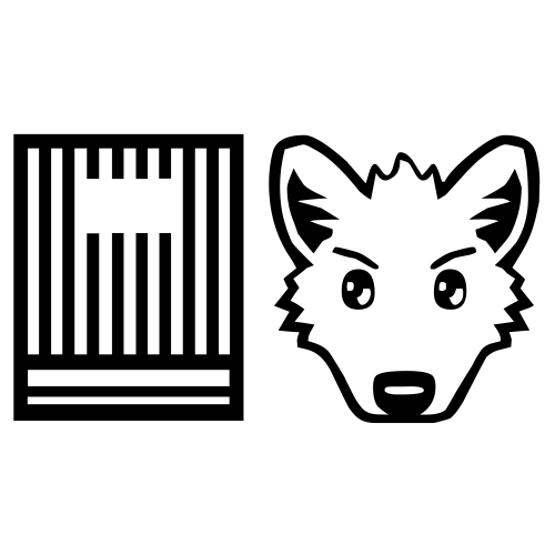 📕🐺 Emoji Domain black and white Symbola rendering