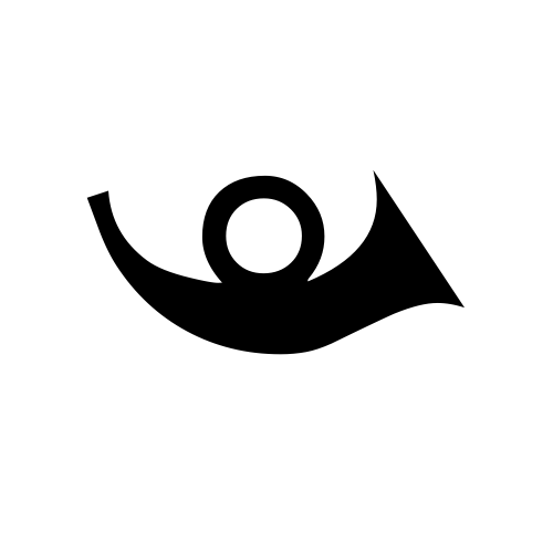 📯 Emoji Domain black and white Symbola rendering