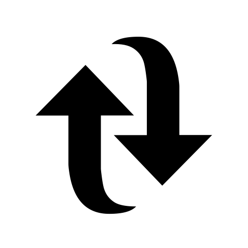🔃 Emoji Domain black and white Symbola rendering