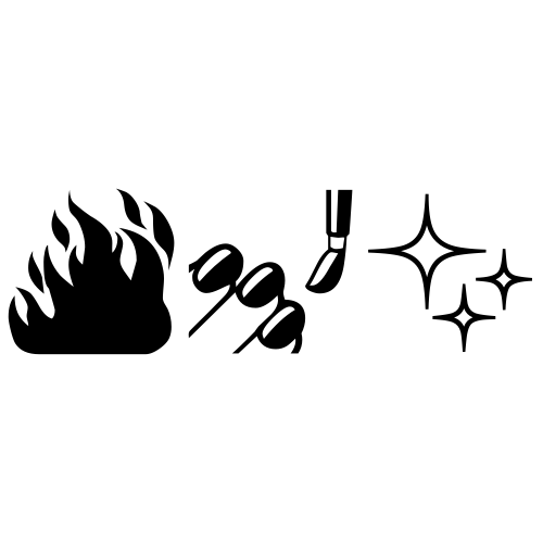 🔥💅✨ Emoji Domain black and white Symbola rendering