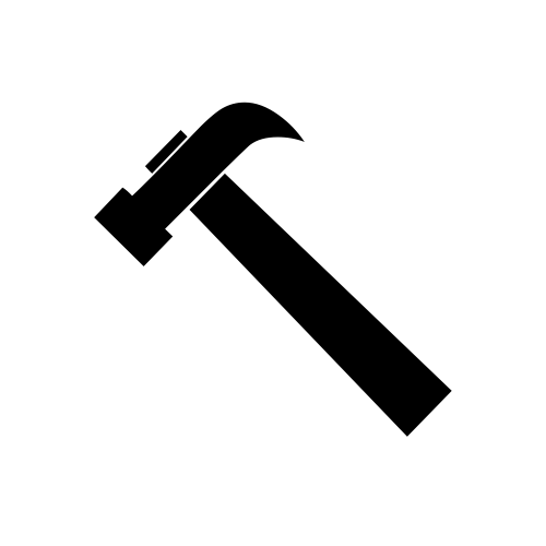 🔨 Emoji Domain black and white Symbola rendering