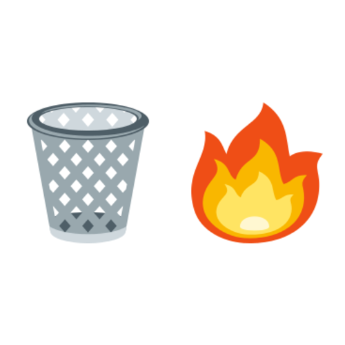 🗑🔥 Emoji Domain EmojiOne rendering