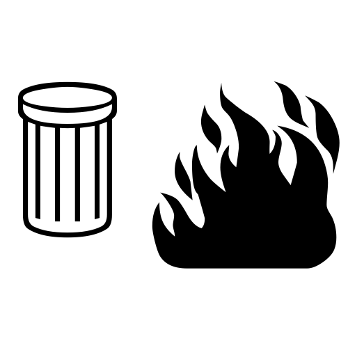 🗑🔥 Emoji Domain black and white Symbola rendering