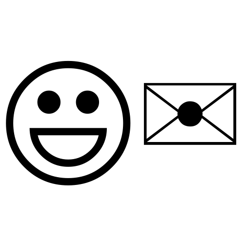 😃✉ Emoji Domain black and white Symbola rendering