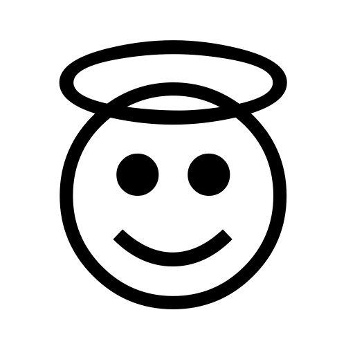 😇 Emoji Domain black and white Symbola rendering