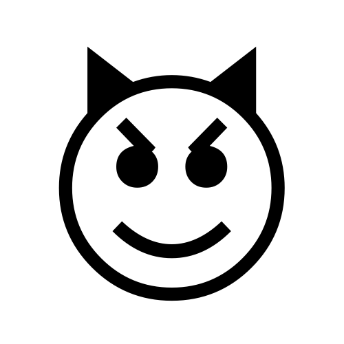😈 Emoji Domain black and white Symbola rendering