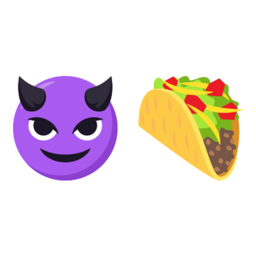 😈🌮 Emoji Domain EmojiOne rendering