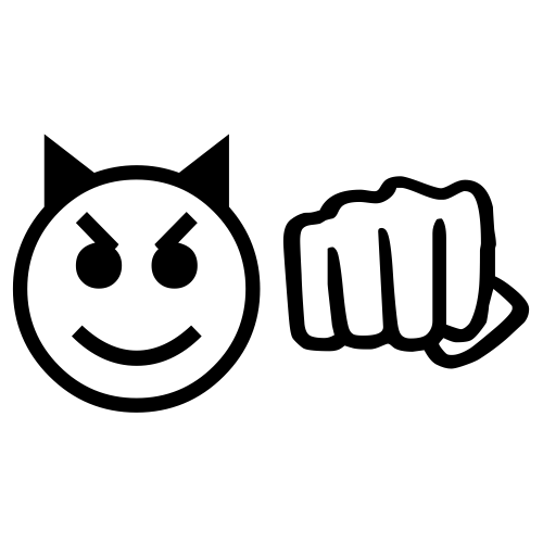 😈👊 Emoji Domain black and white Symbola rendering
