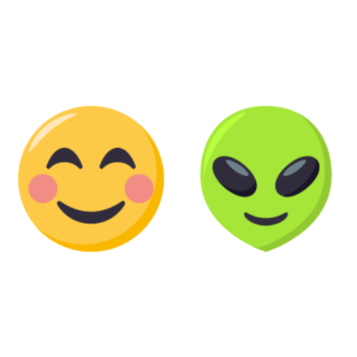 😊👽 Emoji Domain EmojiOne rendering