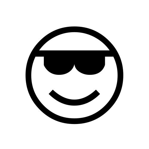 😎 Emoji Domain black and white Symbola rendering