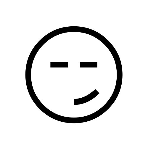😏 Emoji Domain black and white Symbola rendering