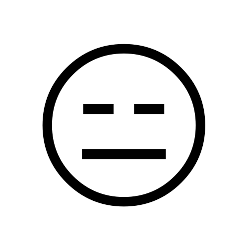 😑 Emoji Domain black and white Symbola rendering