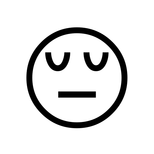 😔 Emoji Domain black and white Symbola rendering